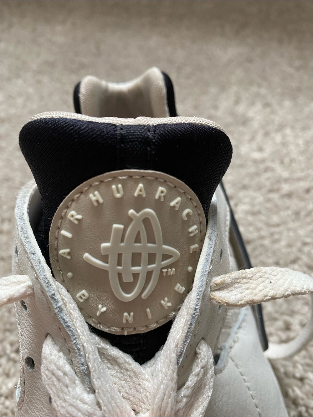 Air Huarache Sneakers in White and Black
